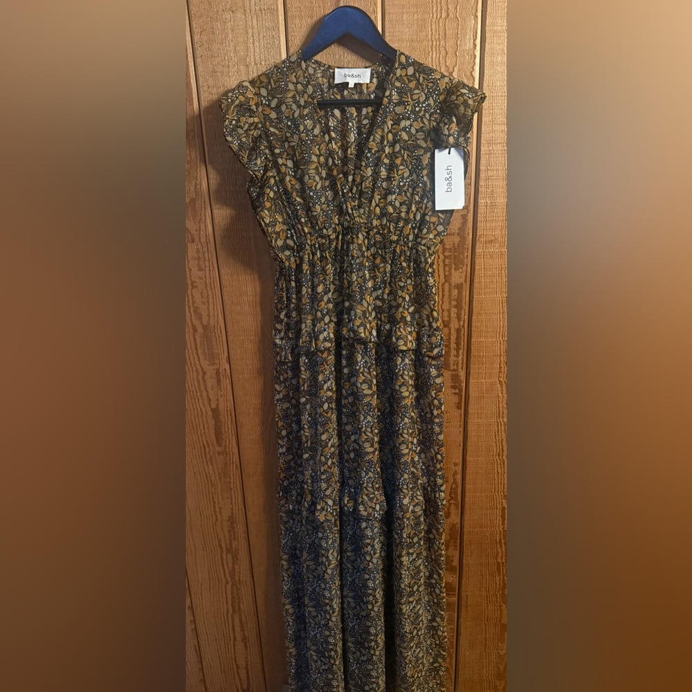 Ba&sh NWT Samanta Ruffled Maxi Dress Size 0 - Picture 3 of 9